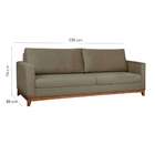 Sofá 3 Lugares Mesquita Marrom Claro