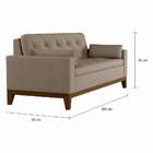 Sofá 3 Lugares Mesquite Suede Bege