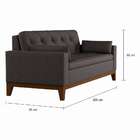 Sofá 3 Lugares Mesquite Suede Cinza