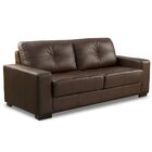 Sofá 3 Lugares Milão 200cm Couro Caramelo - Gran Belo