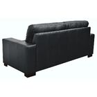 Sofá 3 Lugares Milão 200cm Couro Negro - Gran Belo