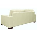 Sofá 3 Lugares Milão 200cm Couro Off White - Gran Belo