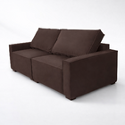 Sofá 3 Lugares Moderno Contemporâneo Sala Recepção Suede Marr