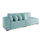 Sofá 3 Lugares Modulado Chaise Almofada Solta Molas Isa Bd Li