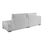 Sofá 3 Lugares Modulado com Chaise Isa BE Linho Cinza Claro 2