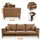 Sofá 3 Lugares Modular Boma 2,40m Boucle Caramelo Sofá Inbox