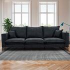 Sofá 3 Lugares Modular Boma 2,40m Boucle Cinza Escuro Sofá In