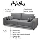 Sofá 3 Lugares Molas Ensacadas Arthur 210cm Linho - Cinza