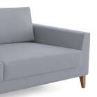 Sofá 3 Lugares Moscou Linho Cinza Claro