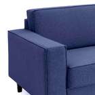 Sofá 3 Lugares Nairóbi Ii Linho Azul Jeans