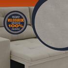 Sofá 3 Lugares Net Gaia Assento Retrátil E Reclinável Areia 2