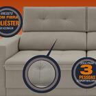 Sofá 3 Lugares Net Gaia Assento Retrátil E Reclinável Areia 2