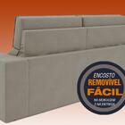 Sofá 3 Lugares Net Gaia Assento Retrátil E Reclinável Areia 2