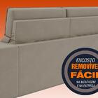 Sofá 3 Lugares Net Gaia Assento Retrátil E Reclinável Areia 2