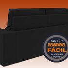 Sofá 3 Lugares Net Gaia Assento Retrátil E Reclinável Preto 2