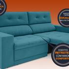 Sofá 3 Lugares Net Gaia Assento Retrátil E Reclinável Turques