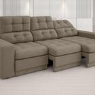 Sofá 3 Lugares Net Jobim Assento Retrátil E Reclinável Capucc