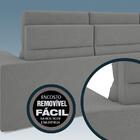 Sofá 3 Lugares Net Jobim Assento Retrátil E Reclinável Grafit