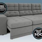 Sofá 3 Lugares Net Jobim Assento Retrátil E Reclinável Grafit