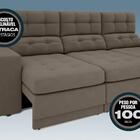 Sofá 3 Lugares Net Jobim Assento Retrátil E Reclinável Marrom