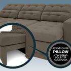 Sofá 3 Lugares Net Jobim Assento Retrátil E Reclinável Marrom