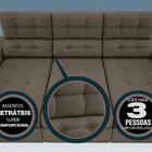 Sofá 3 Lugares Net Jobim Assento Retrátil E Reclinável Marrom