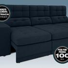 Sofá 3 Lugares Net Jobim Assento Retrátil E Reclinável Petrol