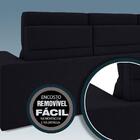 Sofá 3 Lugares Net Jobim Assento Retrátil E Reclinável Preto