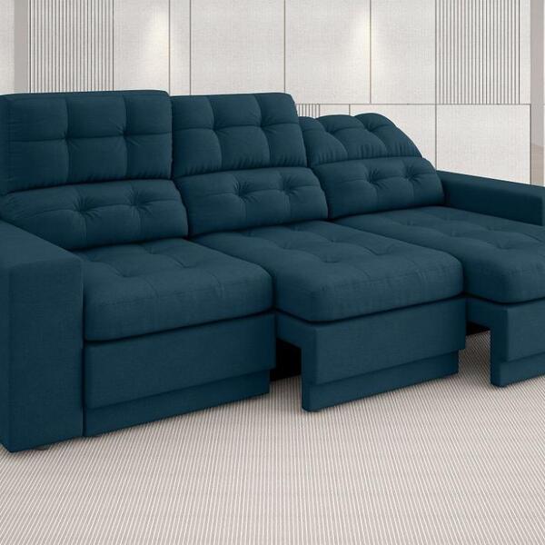 Sofá 3 Lugares Net Jobim Assento Retrátil E Reclinável Royal