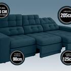 Sofá 3 Lugares Net Jobim Assento Retrátil E Reclinável Royal