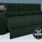 Sofá 3 Lugares Net Jobim Assento Retrátil E Reclinável Verde