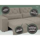 Sofá 3 Lugares Net Royale Assento Retrátil E Reclinável Areia