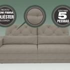 Sofá 3 Lugares Net Royale Assento Retrátil E Reclinável Areia