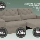 Sofá 3 Lugares Net Royale Assento Retrátil E Reclinável Areia