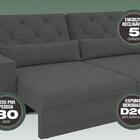 Sofá 3 Lugares Net Royale Assento Retrátil E Reclinável Grafi