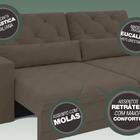 Sofá 3 Lugares Net Royale Assento Retrátil E Reclinável Marro