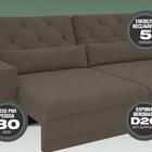 Sofá 3 Lugares Net Royale Assento Retrátil E Reclinável Marro