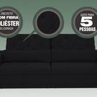 Sofá 3 Lugares Net Royale Assento Retrátil E Reclinável Preto