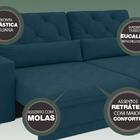 Sofá 3 Lugares Net Royale Assento Retrátil E Reclinável Royal