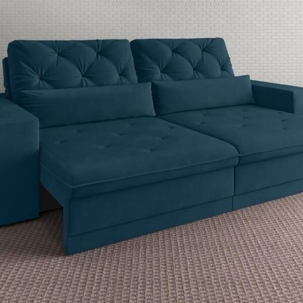 Sofá 3 Lugares Net Royale Assento Retrátil E Reclinável Royal