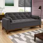 Sofá 3 Lugares Nevada I Suede Cinza