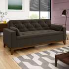 Sofá 3 Lugares Nevada Suede Marrom