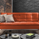 Sofá 3 Lugares Ocre Em Veludo 2,26m Taurus