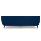 Sofá 3 Lugares Odeon D07 230cm Base Madeira Suede Marinho - D