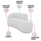 Sofá 3 Lugares Orgânico 180 Cm Morgan Bouclê D03 - D'rossi -