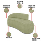 Sofá 3 Lugares Orgânico 180 Cm Morgan Bouclê D03 - D'rossi -