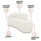 Sofá 3 Lugares Orgânico 180 Cm Morgan Bouclê D03 - D'rossi -