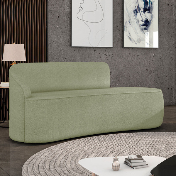 Sofá 3 Lugares Orgânico 180 Cm Morgan Bouclê Pistache