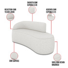 Sofá 3 Lugares Orgânico 180 Cm Morgan Linho Cinza