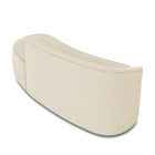 Sofá 3 Lugares Orgânico 180 Cm Morgan Suede Bege